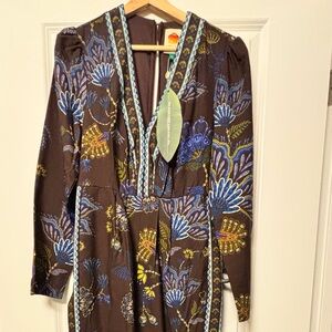 Farm Rio Brown jumpsuit. Size M